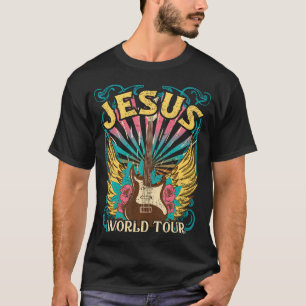 Jesus World Tour Retro 70er 80er Rock Konzert Gita T-Shirt
