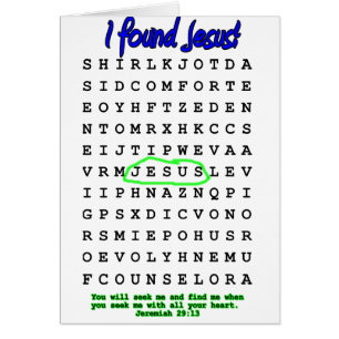 Jesus-Wort-Suchpuzzlespiel