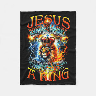 Jesus wurde als Baby geboren, predigte als Kind, g Fleecedecke