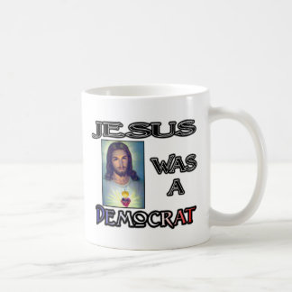 Jesus würde ein Demokrat sein (weiß) Tasse