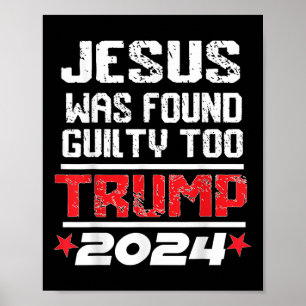 Jesus wurde für schuldig befunden, um Amerika zurü Poster