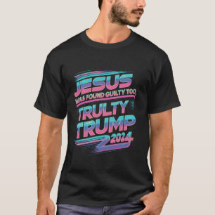 Jesus wurde für schuldig befunden Vaporwave synthw T-Shirt