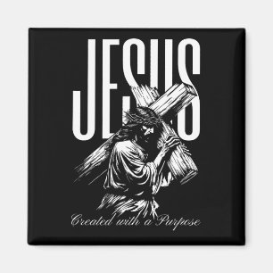 Jesus wurde mit einem Ziel geschaffen Vintage-Glau Magnet