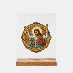 Jesus Wütende Bizepscurls Squat Rack Gym Ärger H Acrylschild