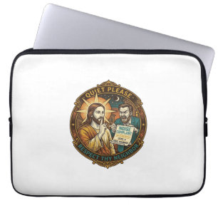 Jesus wütender Nachbar Lärmbeschwerde Laut Party C Laptopschutzhülle