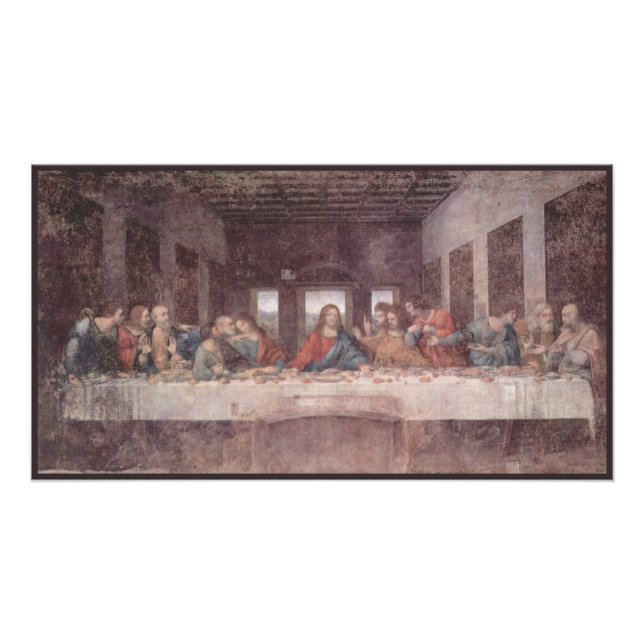 Jesus "Yeshua" Das letzte Abendmahl, Leonardo da V Fotodruck (Vorne)