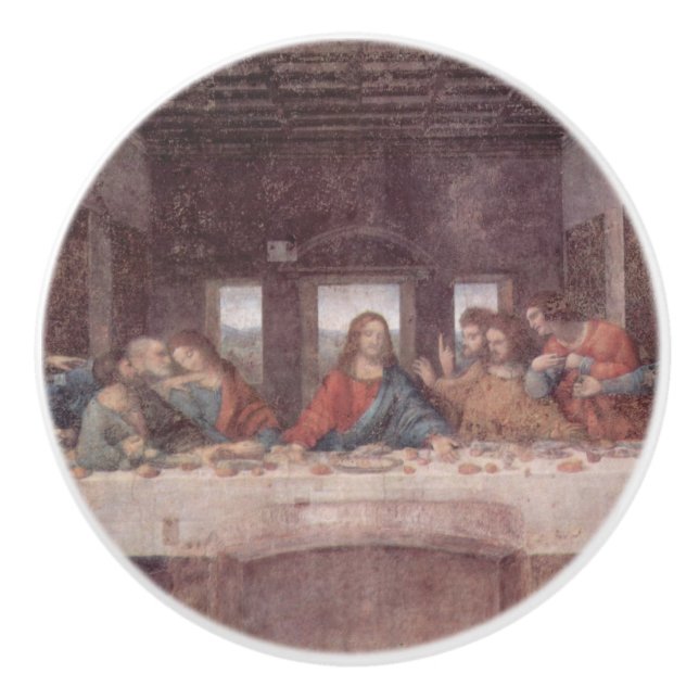 Jesus "Yeshua" Das letzte Abendmahl, Leonardo da V Keramikknauf (Vorderseite)