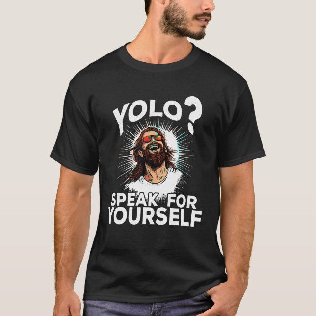 Jesus YOLO Meme Funny Christlich Ostern T Shirt (Vorderseite)