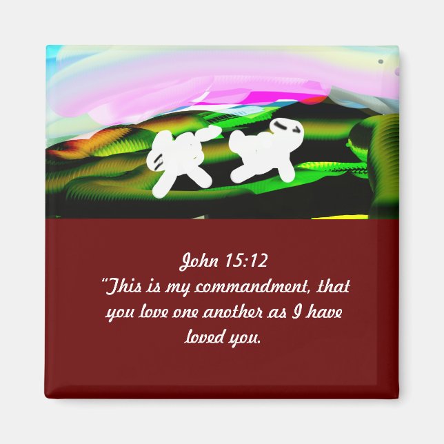 Jesus zeigt Liebe Magnet (Vorne)