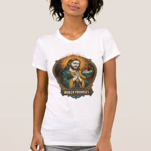 Jesus zerbrochener Chip steckt in Dip-Schale Party T-Shirt