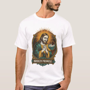 Jesus zerbrochener Chip steckt in Dip-Schale Party T-Shirt