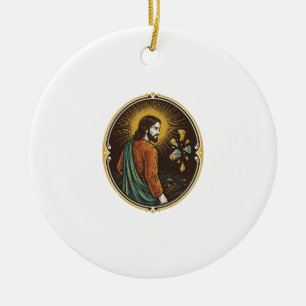 Jesus zerbrochener Glas Tanzboden Party Gefahr Clu Keramik Ornament