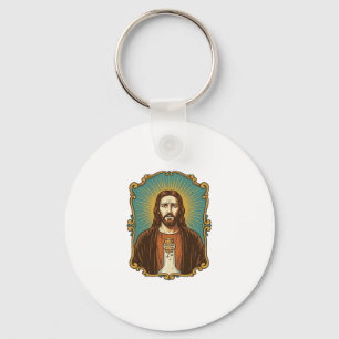 Jesus zerbrochener Weinkorken steckt in Flasche So Schlüsselanhänger