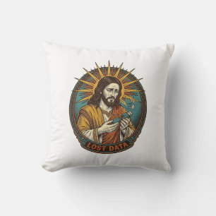 Jesus zerquetschte USB-Stick verlorene Daten Humor Kissen
