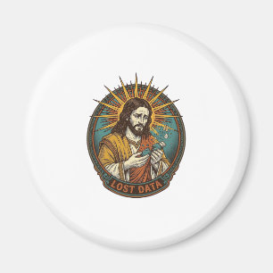 Jesus zerquetschte USB-Stick verlorene Daten Humor Magnet