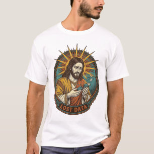 Jesus zerquetschte USB-Stick verlorene Daten Humor T-Shirt