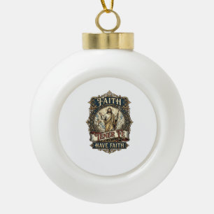 Jesus zweisprachige multikulturelle Familien-Shirt Keramik Kugel-Ornament