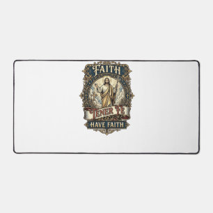 Jesus zweisprachige multikulturelle Familien-Shirt Schreibtischunterlage