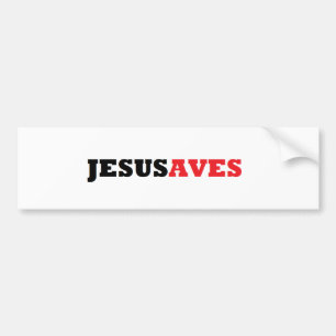 JESUSAVES AUTOAUFKLEBER
