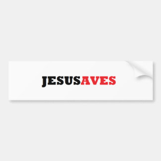 JESUSAVES AUTOAUFKLEBER