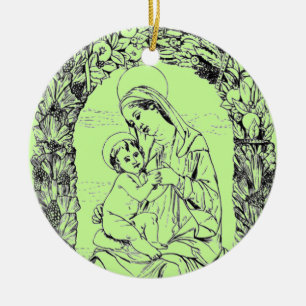Jesusbaby-Ornament Keramikornament
