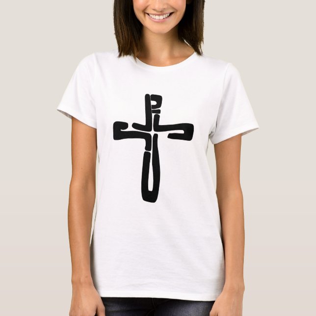 Jesusbriefe am Kreuz T-Shirt (Vorderseite)