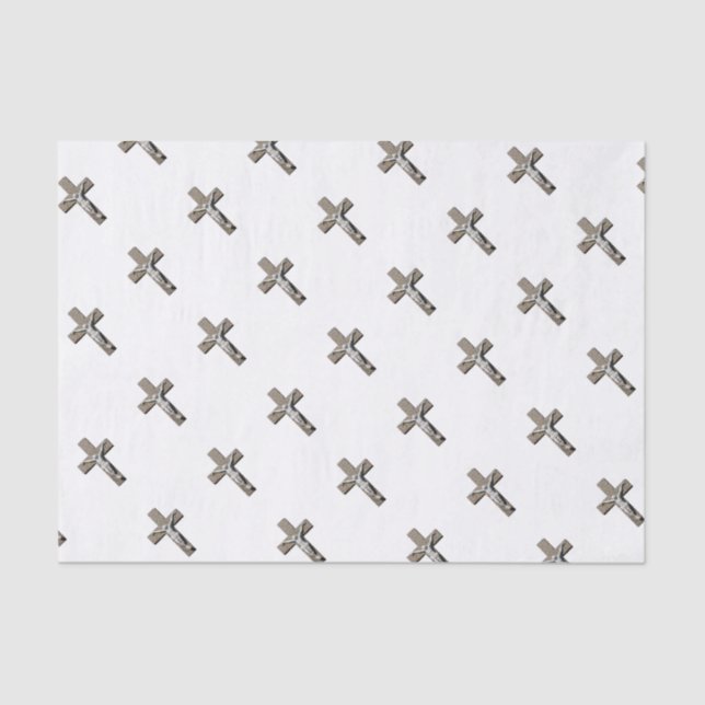 Jesuschrist auf einer Querskulptur Seidenpapier (Vorderseite)