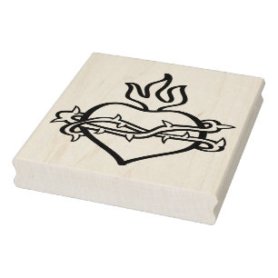 Jesusherz 2 Illustrationsmuster Kunst Briefmarke Gummistempel