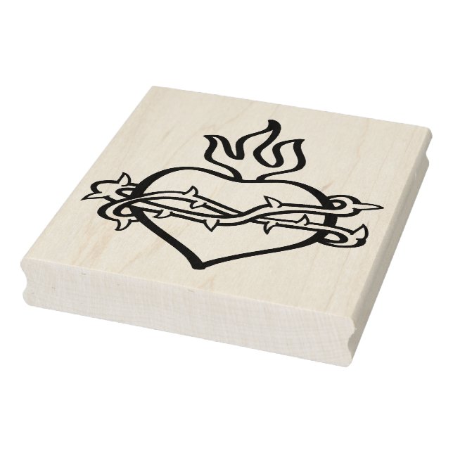 Jesusherz 2 Illustrationsmuster Kunst Briefmarke Gummistempel (Stempel)