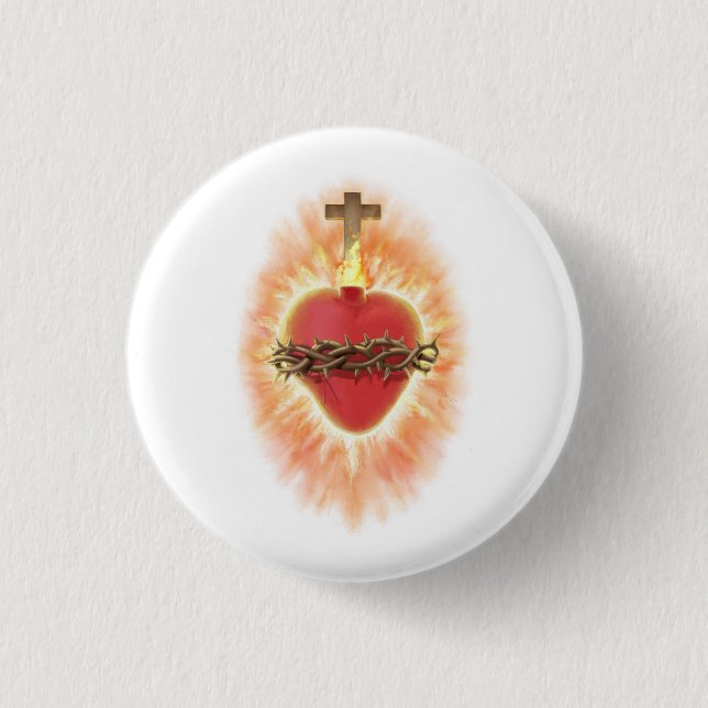 Jesusherz Button (Vorderseite)