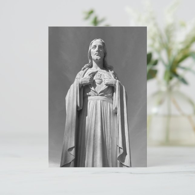 Jesusherz Dankeskarte (Stehend Vorderseite)