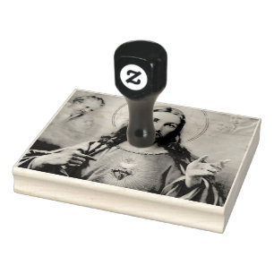 Jesusherz Gummistempel