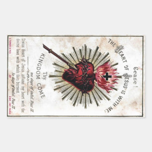 Jesusherz Rechteckiger Aufkleber