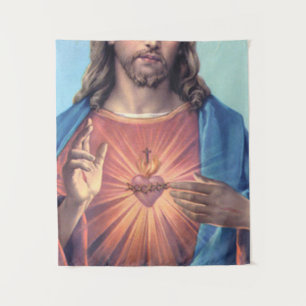 Jesusherz Wandteppich