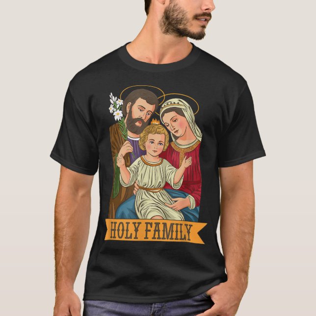 Jesuskind, Jungfrau Maria und St. Joseph T-Shirt (Vorderseite)