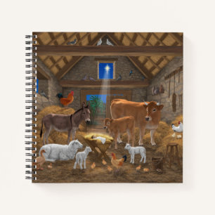 Jesuskind Krippen Heilige Nacht Weihnachten Krippe Notizbuch