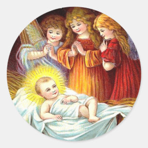 Jesuskind Runder Aufkleber