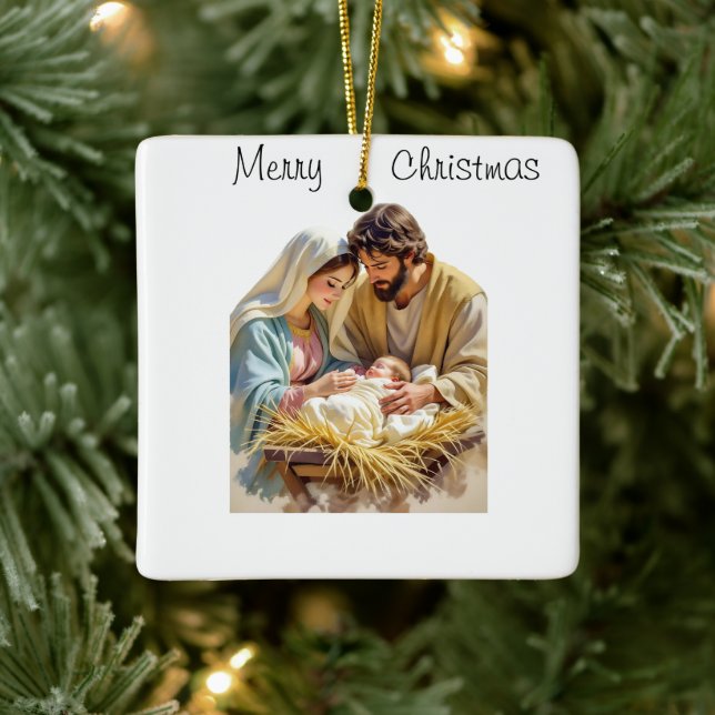 Jesuskind-Schmuck   Keramikornament (Baum)