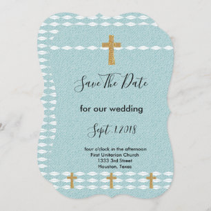 Jesuskreuz Christi Save the Date Einladung