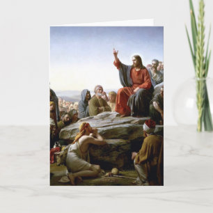 Jesus's Sermon-on-the-Mount-by-Bloch Feiertagskarte