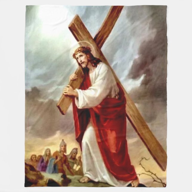JESYS CARRYING CROSS FLEECEDECKE (Vorderseite)