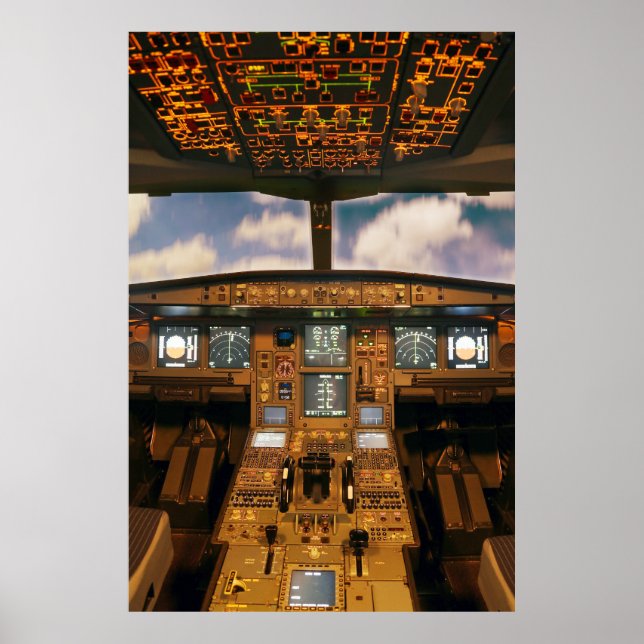 Jet Aircraft Cockpit Poster (Vorne)