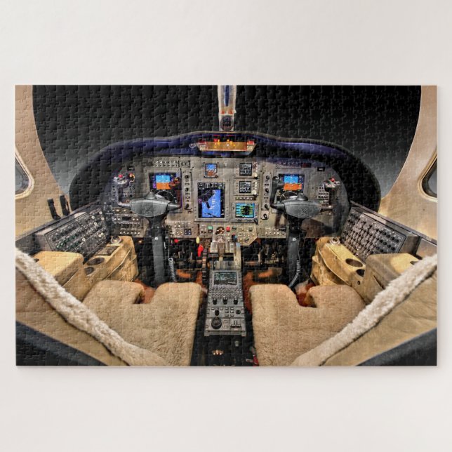 Jet Aircraft Cockpit Puzzle (Horizontal)