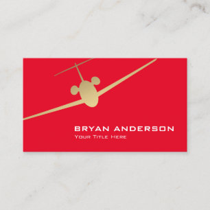 Jet Airplane Business Card Visitenkarte