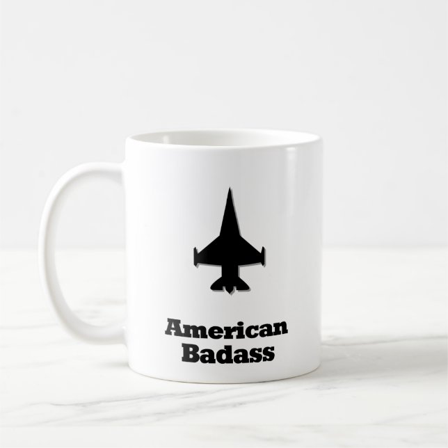 Jet American Badass kämpfen Kaffeetasse (Links)