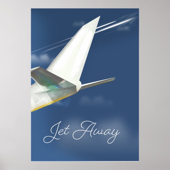 Jet Away Reiseplakat. Poster (Vorne)