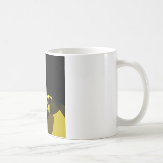 Jet Black and Gold Vector Art Print Graphic Design Kaffeetasse (Rechts)