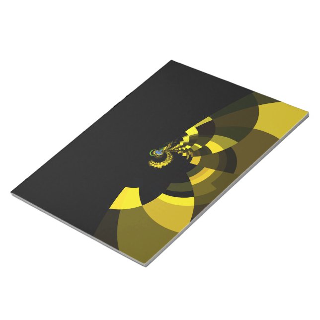 Jet Black and Gold Vector Art Print Graphic Design Notizblock (angewinkelt)