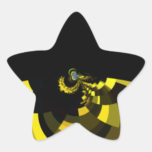 Jet Black and Gold Vector Art Print Graphic Design Stern-Aufkleber