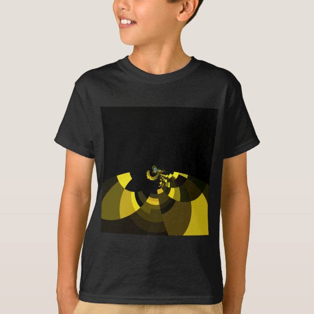 Jet Black and Gold Vector Art Print Graphic Design T-Shirt (Vorderseite)